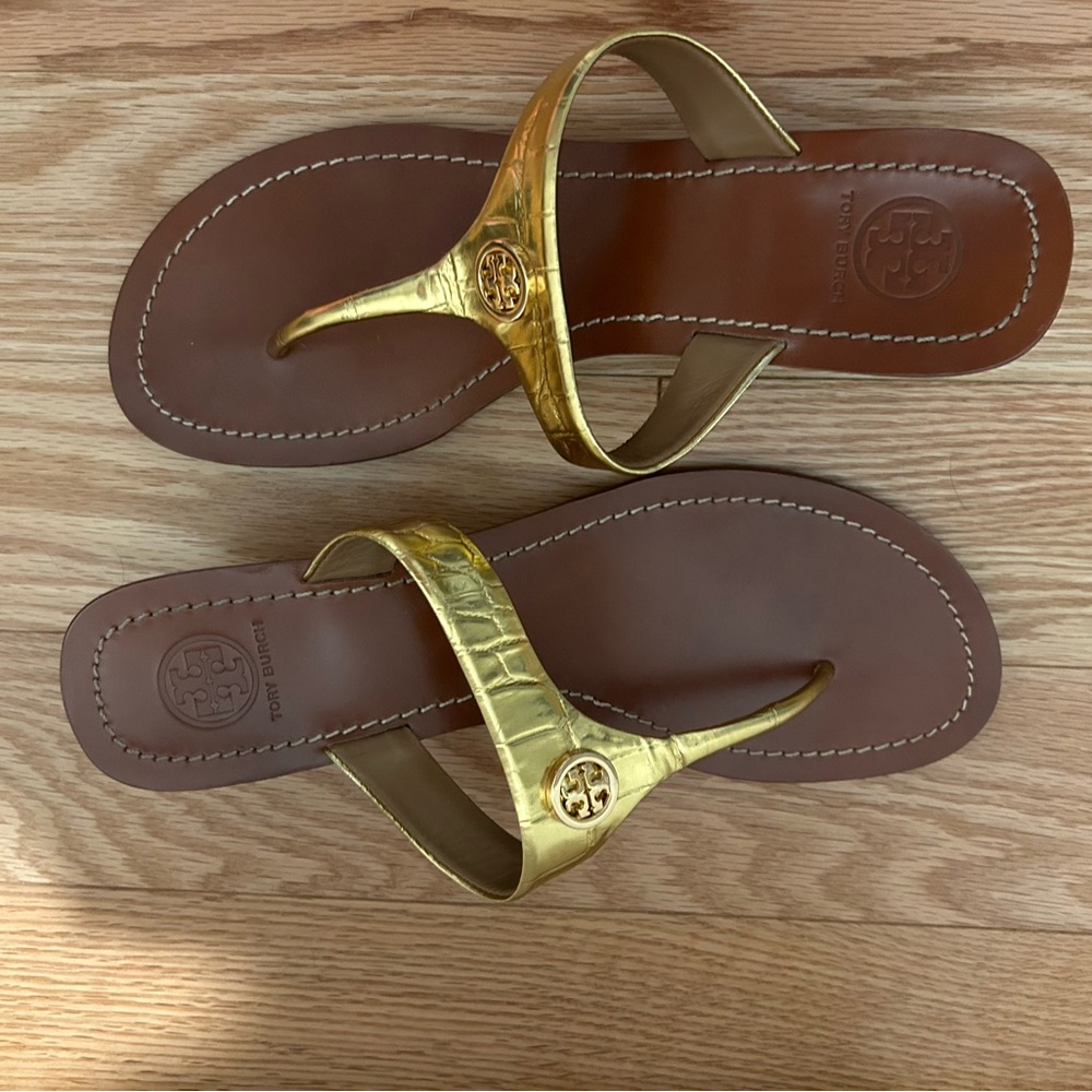 Tory Burch leather wedges